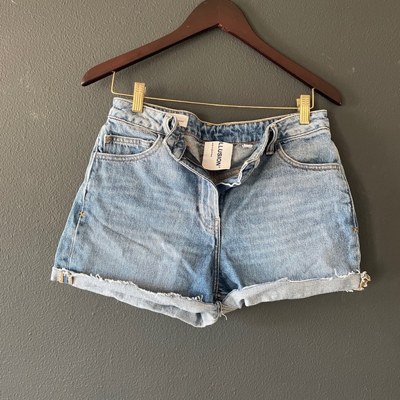 Vintage Collusion Denim Shorts - Picture 1 of 5